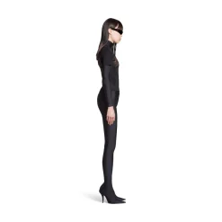 T-shirt Aderente Heavy Metal Small Fit da Donna in Nero D&eacute;lav&eacute;