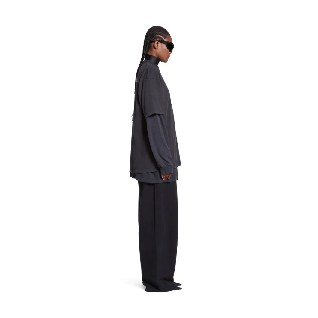 T-shirt Balenciaga Back Large Fit da Donna in Nero