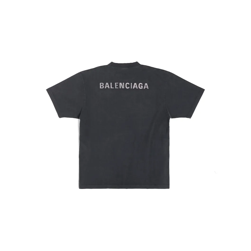 T-shirt Balenciaga Back Large Fit da Donna in Nero