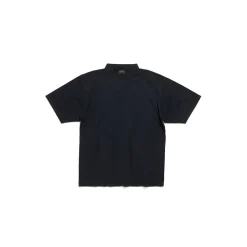 T-shirt Balenciaga Hand-drawn Medium Fit in Nero Délavé