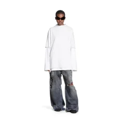 T-shirt Balenciaga Medium Fit in Bianco