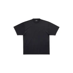 T-shirt Balenciaga Medium Fit in Nero D&eacute;lav&eacute;