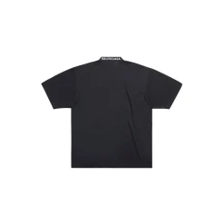 T-shirt Balenciaga Medium Fit in Nero D&eacute;lav&eacute;