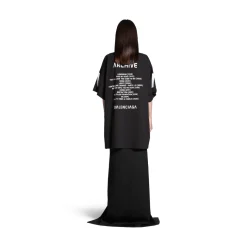 T-shirt Balenciaga Music | Archive Series Connected Oversize in Nero/bianco