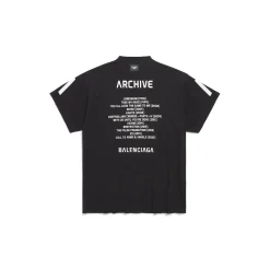 T-shirt Balenciaga Music | Archive Series Connected Oversize in Nero/bianco