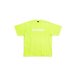 T-shirt Caps Boxy Fit in Giallo Fluo