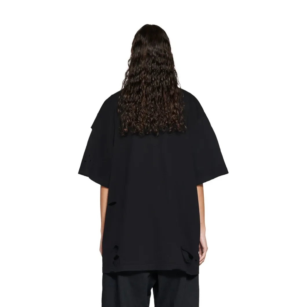 T-shirt Caps Boxy Fit in Nero