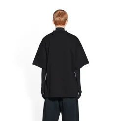 T-shirt Hourglass Bb Balenciaga Medium Fit da Donna in Nero