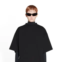 T-shirt Hourglass Bb Balenciaga Medium Fit da Donna in Nero