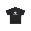 T-shirt Layered Sports Oversize in Nero/bianco
