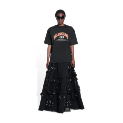 T-shirt Maison Balenciaga Medium Fit da Donna in Nero