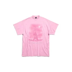 T-shirt Paris Moon Oversize in Rosa Chiaro