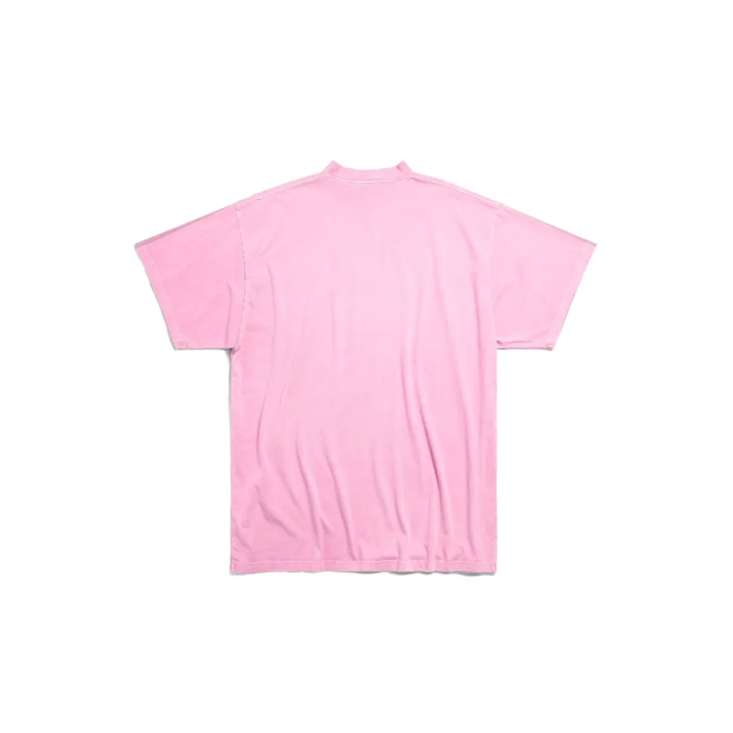 T-shirt Paris Moon Oversize in Rosa Chiaro