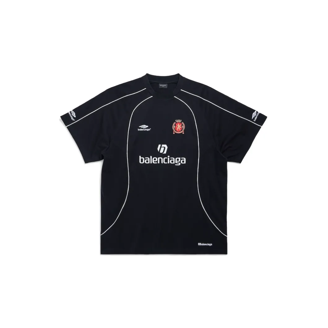 T-shirt Paris Soccer Oversize in Nero/bianco