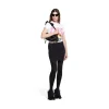 T-shirt Paris Tropical Aderente da Donna in Bianco/rosa