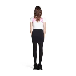 T-shirt Paris Tropical Aderente da Donna in Bianco/rosa