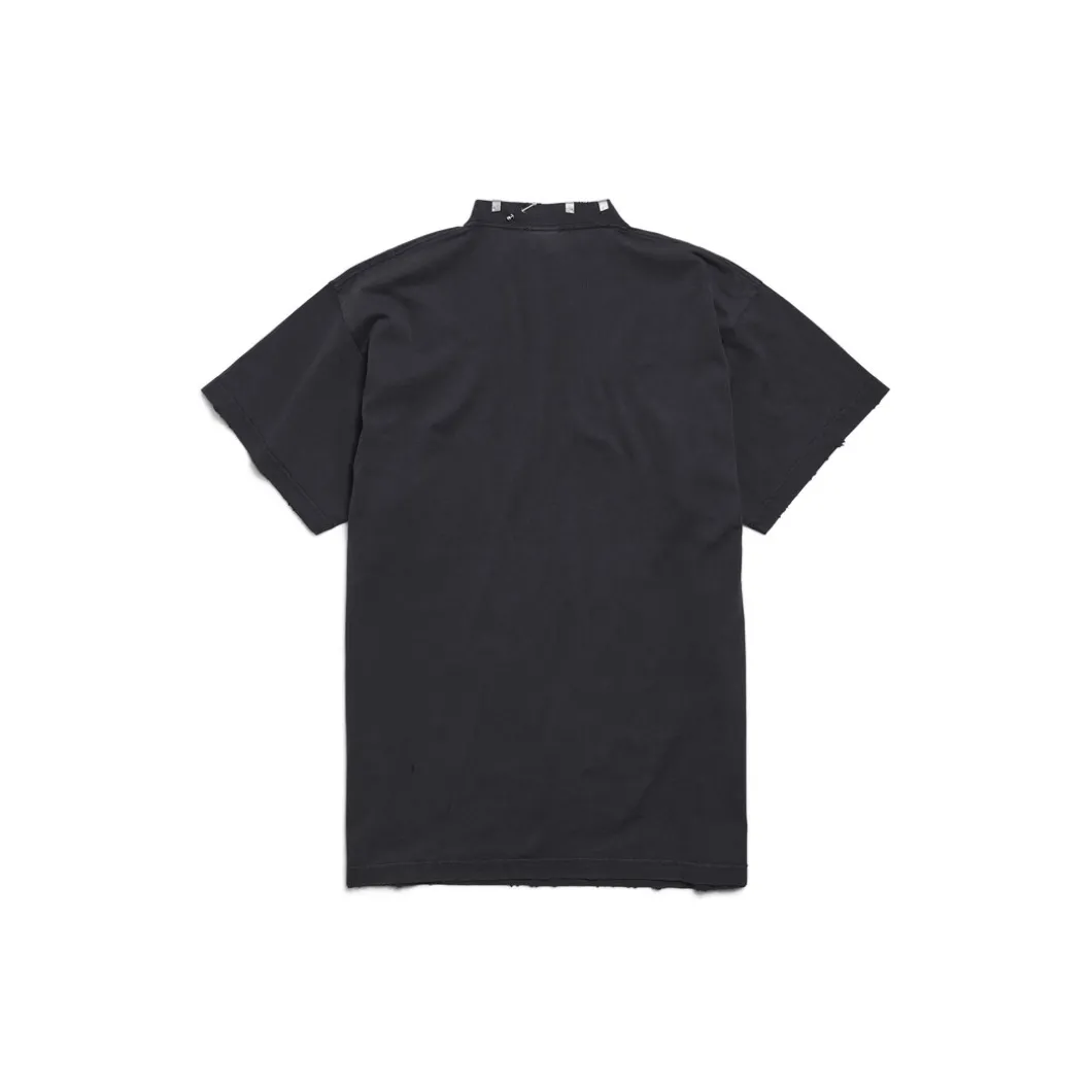 T-shirt Pierced Oversize in Nero