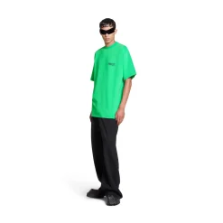 T-shirt Political Campaign Large Fit in Verde/nero/blu