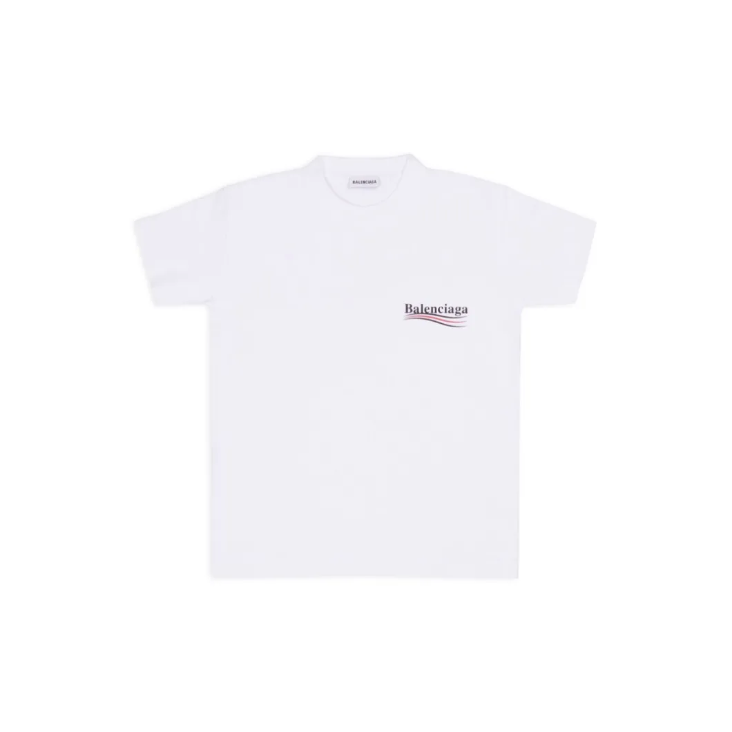 T-shirt Political Campaign Linea Stretta da Donna in Bianco