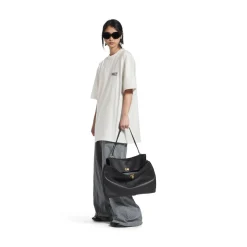 T-shirt Political Campaign Large Fit da Donna in Bianco