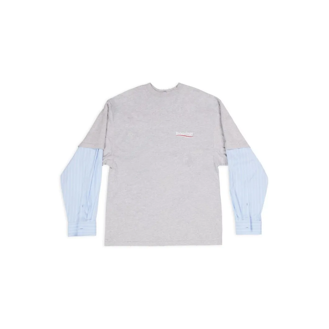 T-shirt Political Campaign Layered in Grigio
