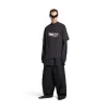 T-shirt Political Stencil Medium Fit in Nero/bianco