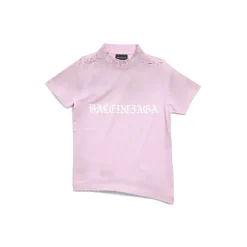 T-shirt Shrunk Gothic Type Bodycon Fit da Donna in Rosa Chiaro