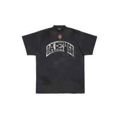 T-shirt Skater Oversize in Nero D&eacute;lav&eacute;
