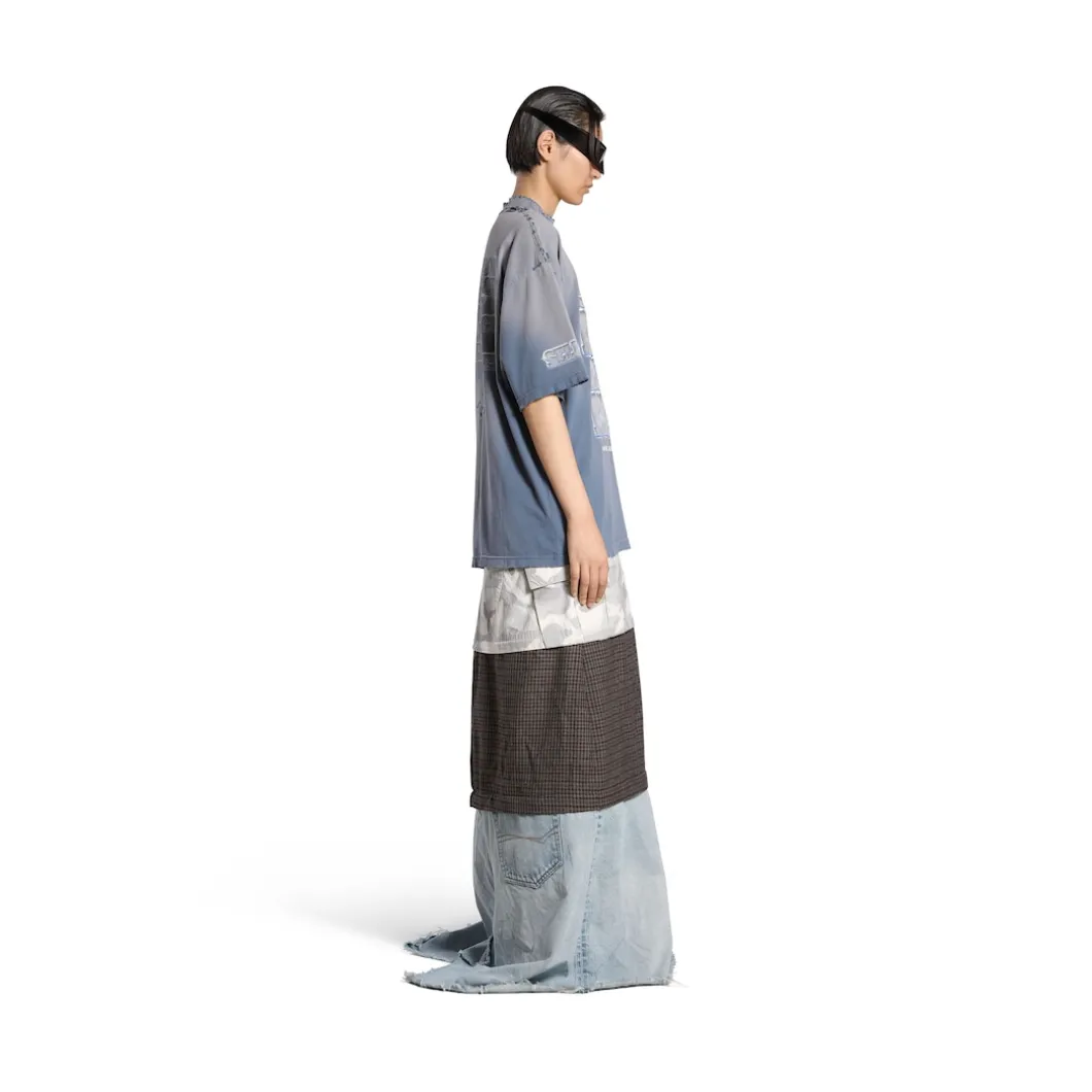 T-shirt Snbn Large Fit in Blu