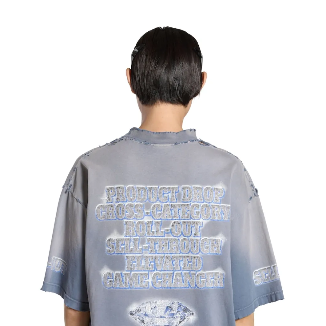 T-shirt Snbn Large Fit in Blu