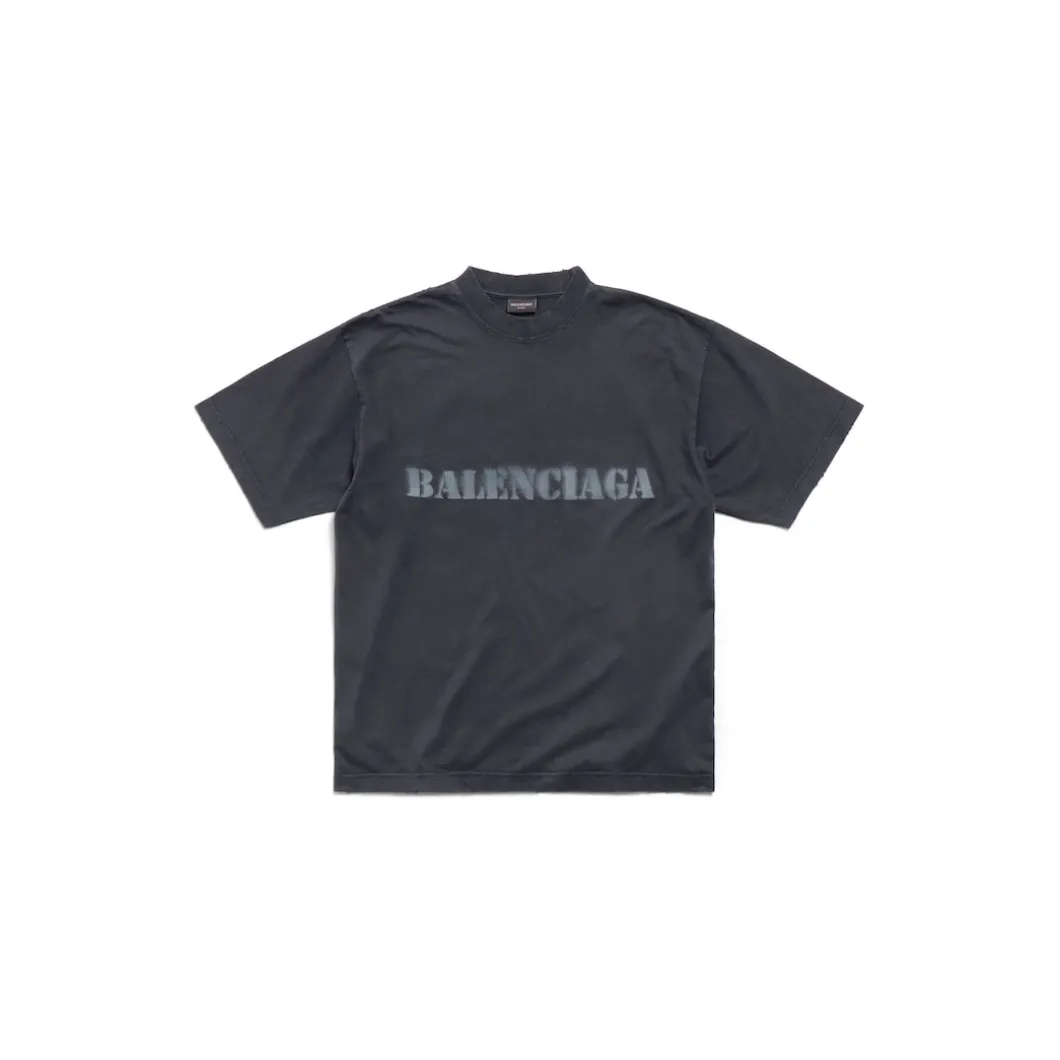 T-shirt Stencil Type Medium Fit in Nero