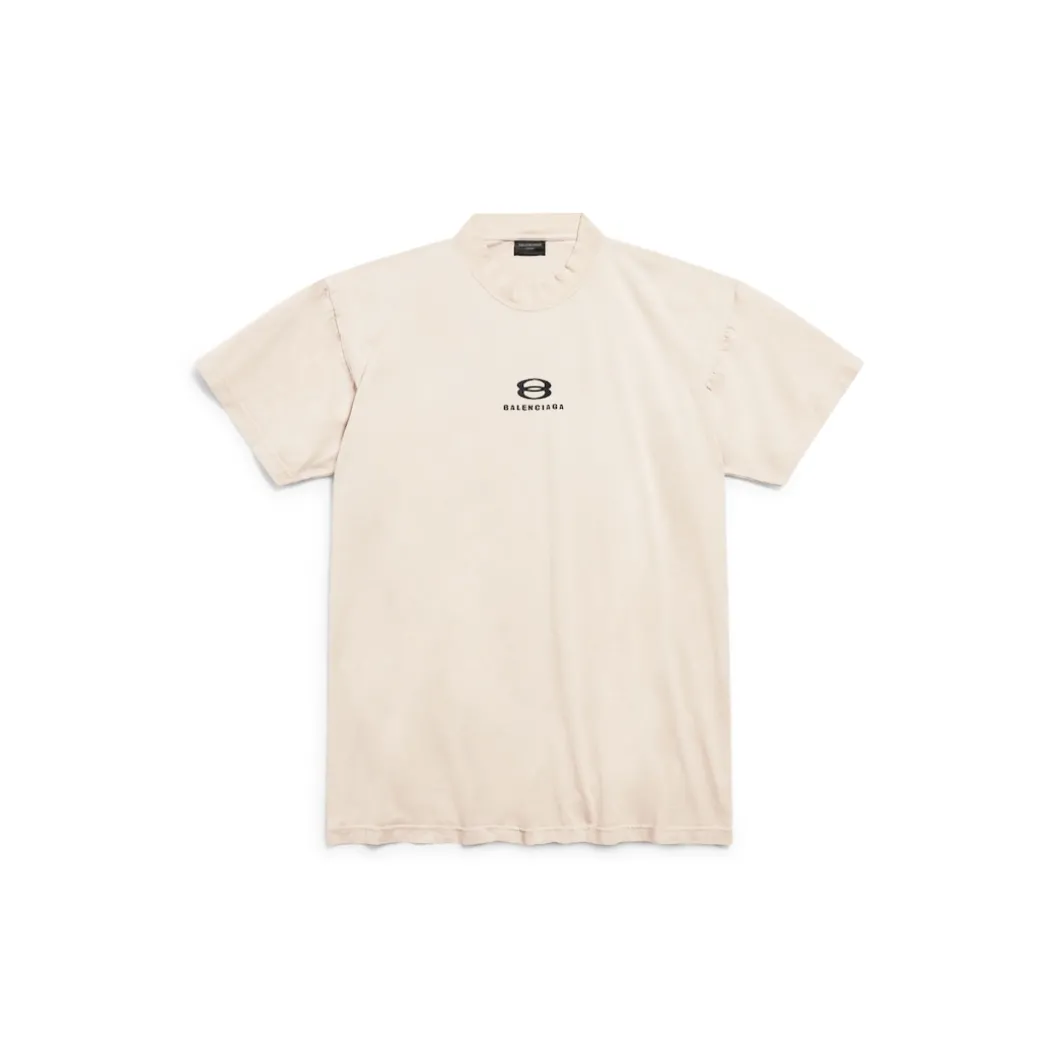 T-shirt Stretched-out Unity Sports Icon Oversize in Beige Chiaro