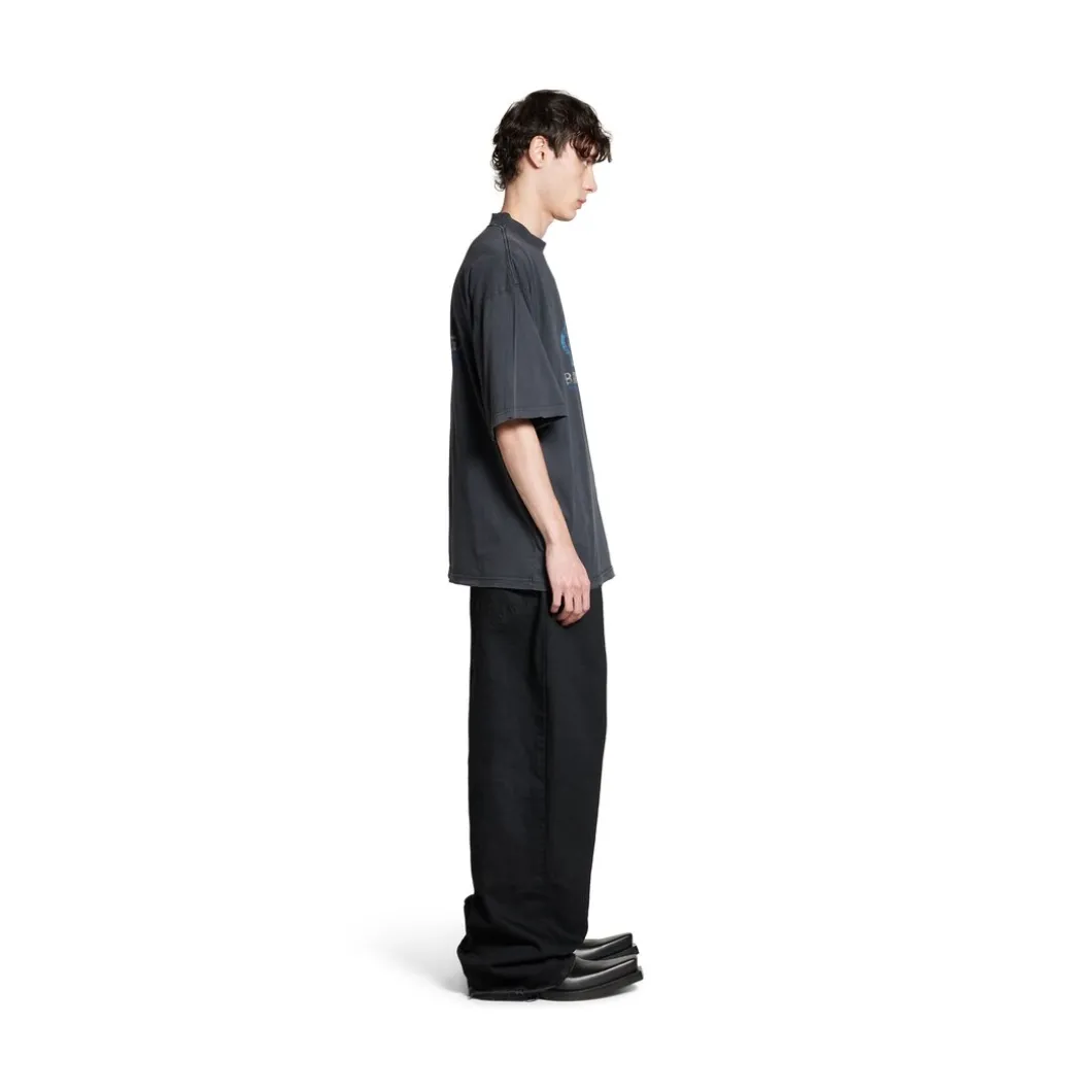 T-shirt Surfer Medium Fit in Nero/blu