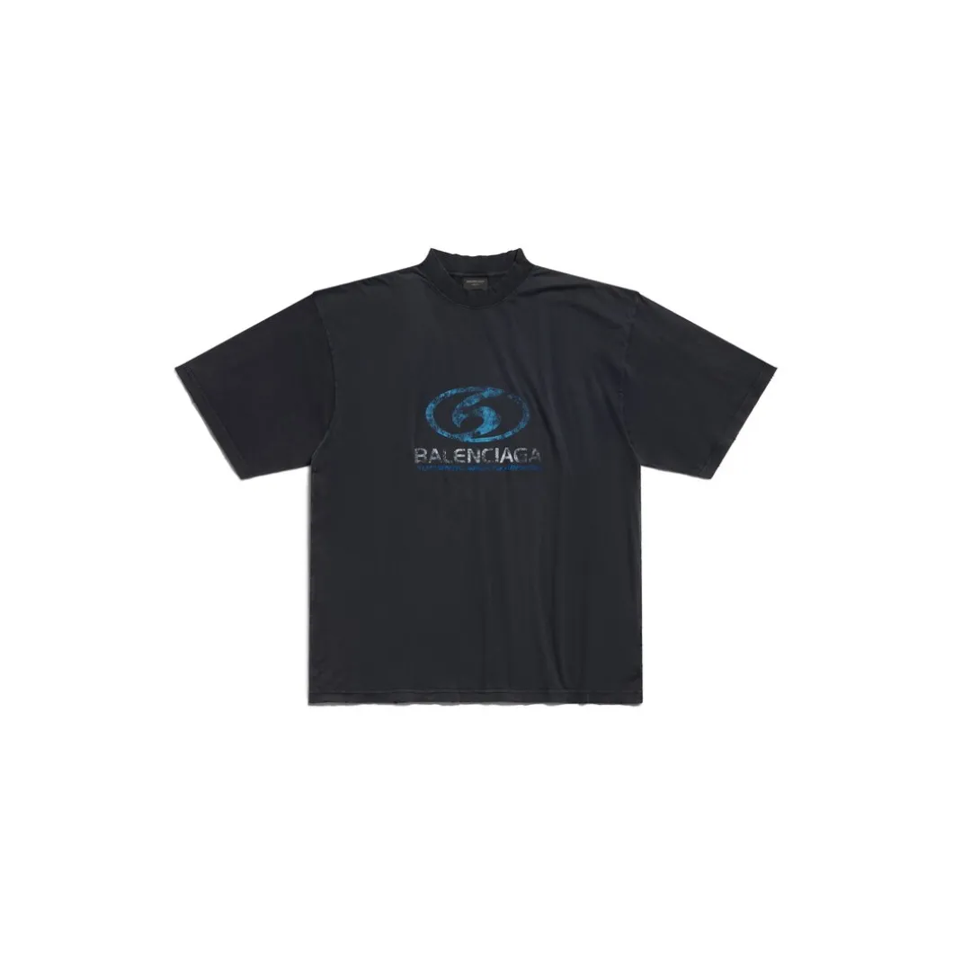 T-shirt Surfer Medium Fit in Nero/blu