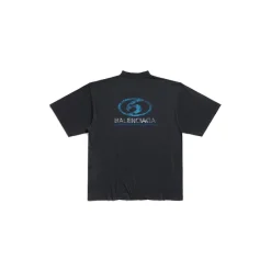 T-shirt Surfer Medium Fit in Nero/blu