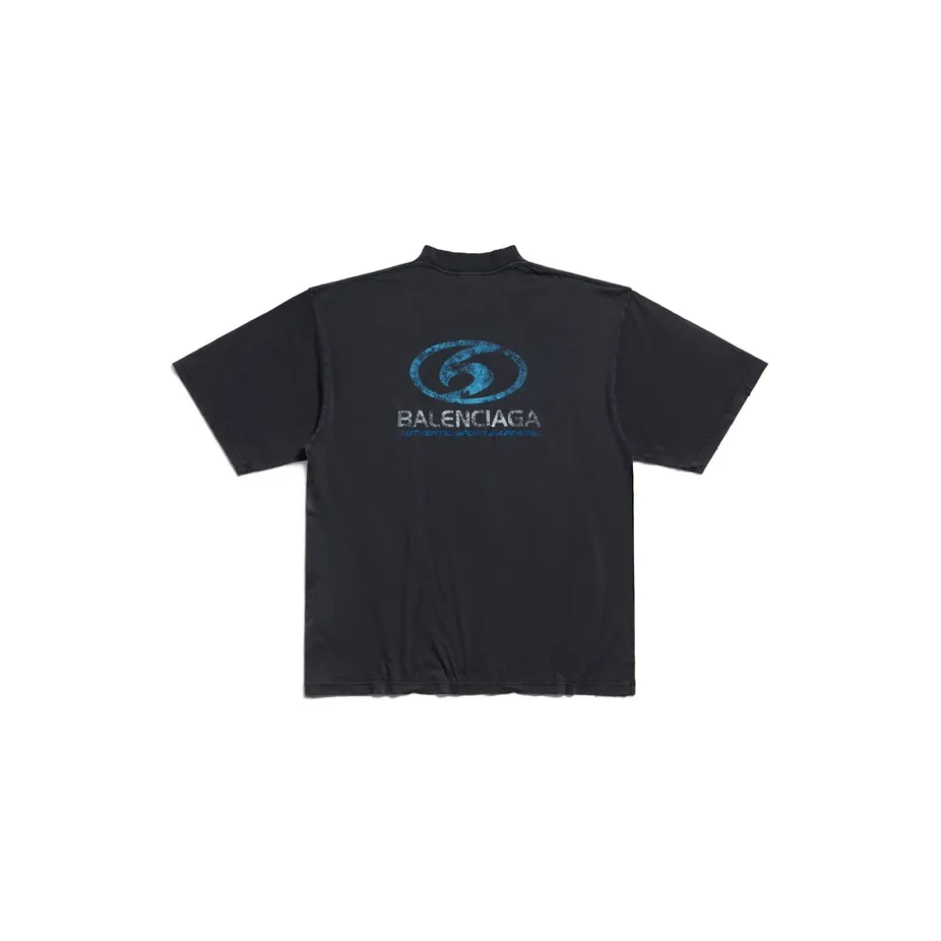 T-shirt Surfer Medium Fit in Nero/blu
