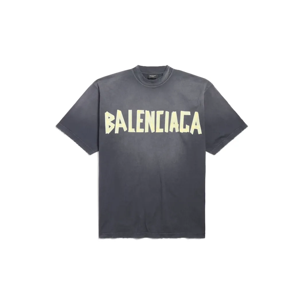 T-shirt Tape Type Medium Fit in Nero D&eacute;lav&eacute;