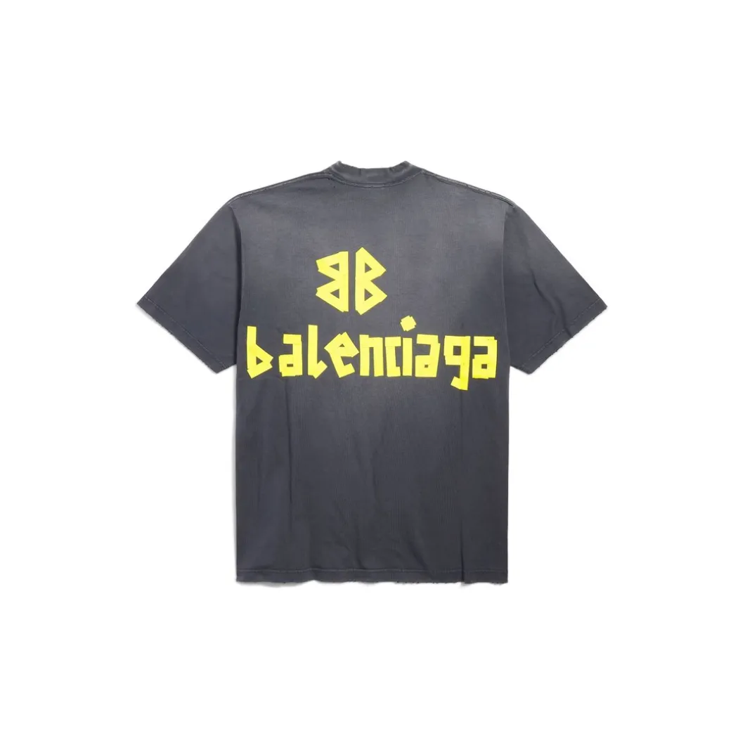 T-shirt Tape Type Medium Fit in Nero D&eacute;lav&eacute;