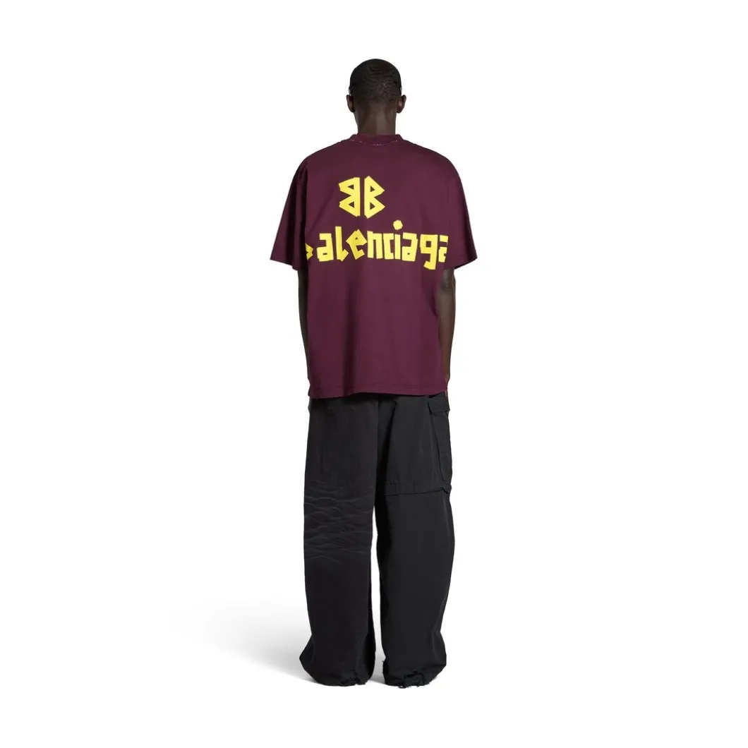 T-shirt Tape Type Medium Fit in Rosso Scuro