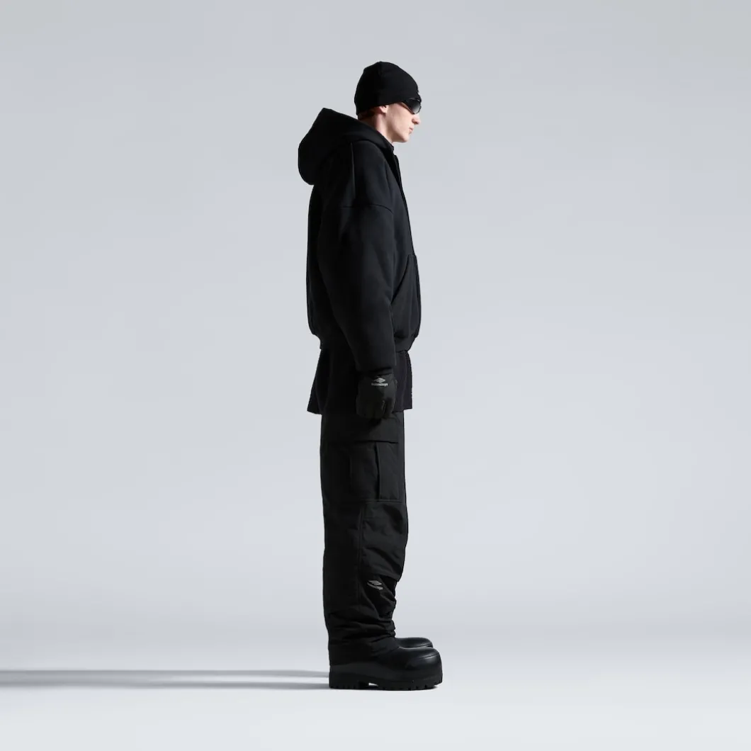 Zip-up Hoodie Capospalla 3b Sports Icon in Nero