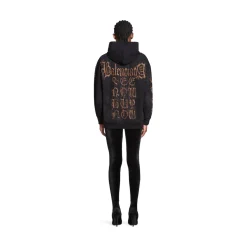 Zip-up Hoodie Heavy Metal Small Fit in Nero Délavé